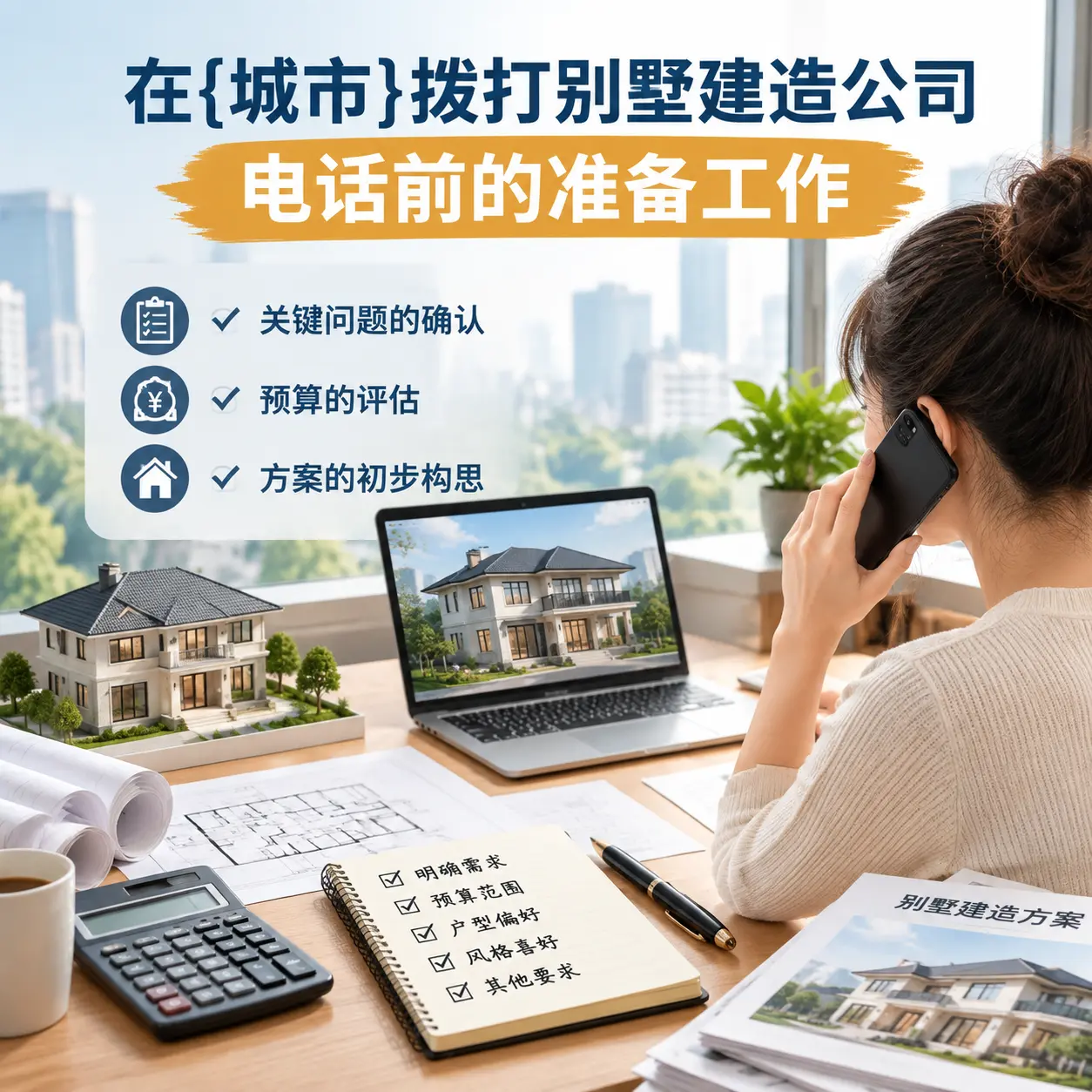 在册亨拨打别墅建造公司电话前的准备工作