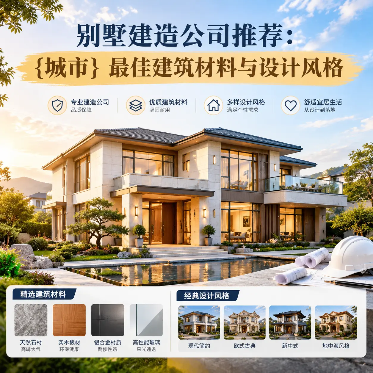 别墅建造公司推荐： 册亨 最佳建筑材料与设计风格