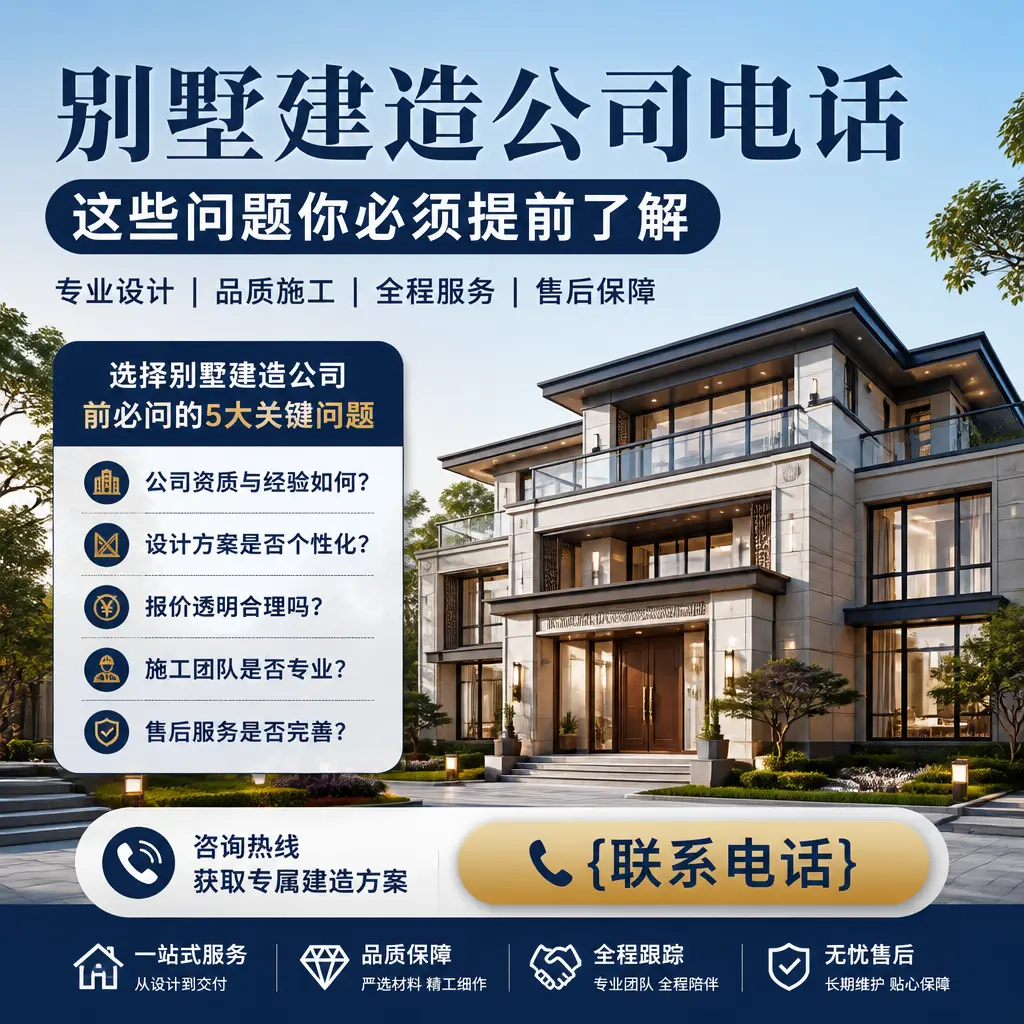 册亨别墅建造公司电话，这些问题你必须提前了解