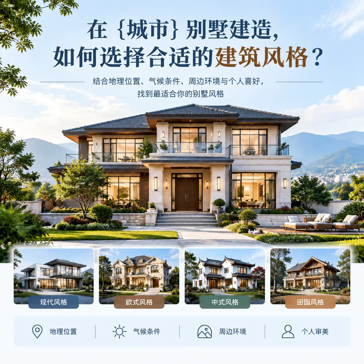 在 册亨 别墅建造，如何选择合适的建筑风格？
